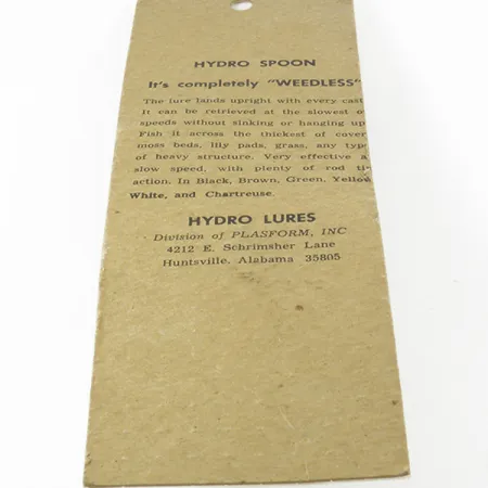 Hydro Lures ​Незачіпляйка Hydro Spoon, жовтий, 17 г, блесна коливалка (колебалка) #14441