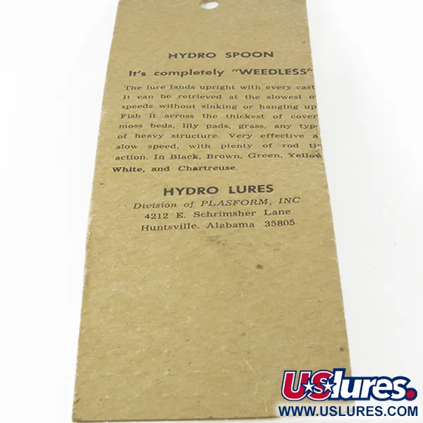 Hydro Lures ​Незачіпляйка Hydro Spoon, жовтий, 17 г, воблер #14441