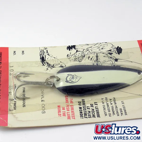 Eppinger Dardevle Dardevlet, чорний/білий/нікель, 21 г, блесна коливалка (колебалка) #3141