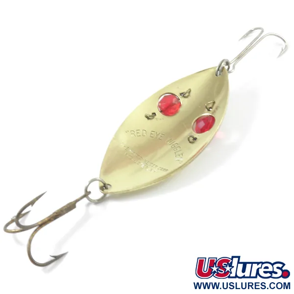 Hofschneider Red Eye Wiggler, латунь/червоні очі, 25 г, блесна коливалка (колебалка) #3158