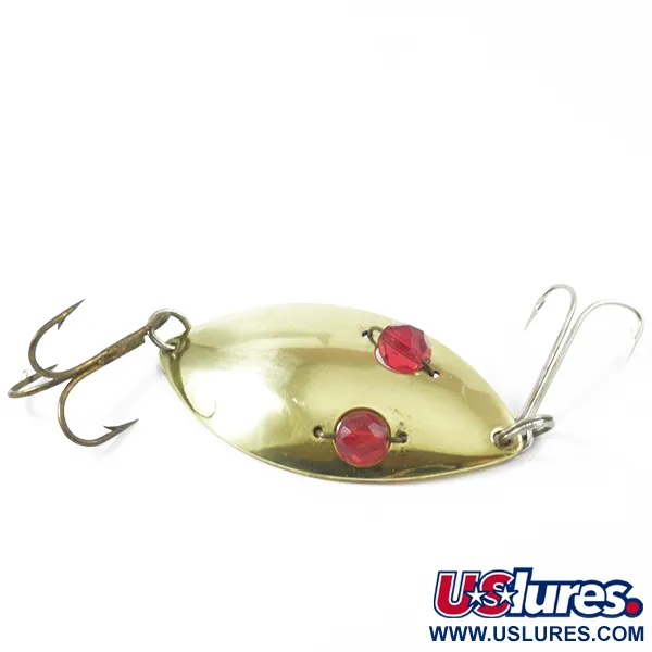 Hofschneider Red Eye Wiggler, латунь/червоні очі, 25 г, блесна коливалка (колебалка) #3158