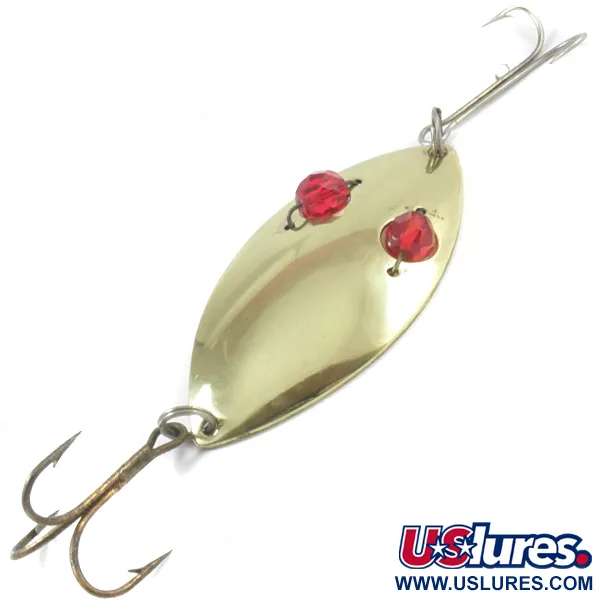 Hofschneider Red Eye Wiggler, латунь/червоні очі, 25 г, блесна коливалка (колебалка) #3158