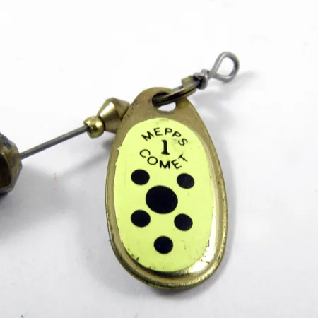 Mepps Comet 1, латунь/жовтий, 3,5 г, блешня оберталка (вертушка) #3169