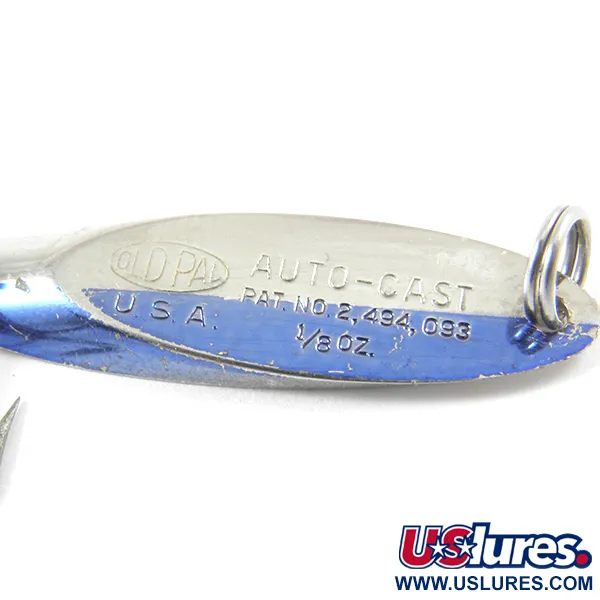 Old Pal Woodstream Auto-cast, нікель/синій, 4 г, блесна коливалка (колебалка) #3186