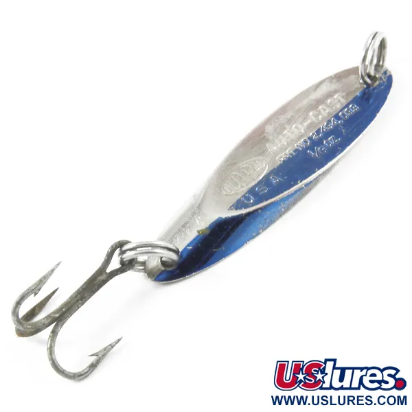 Old Pal Woodstream Auto-cast, нікель/синій, 4 г, блесна коливалка (колебалка) #3186