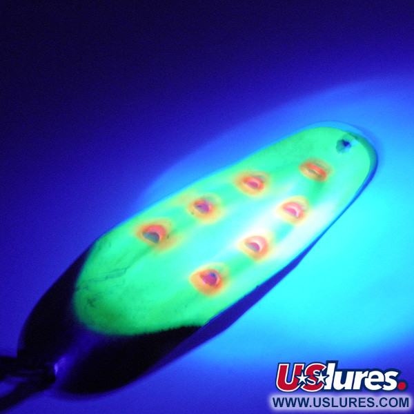 Rustowicz Charger №3 UV (світиться в ультрафіолеті), нікель/жовтий/червоний UV - світиться в ультрафіолеті, 12,5 г, блесна коливалка (колебалка) #3197