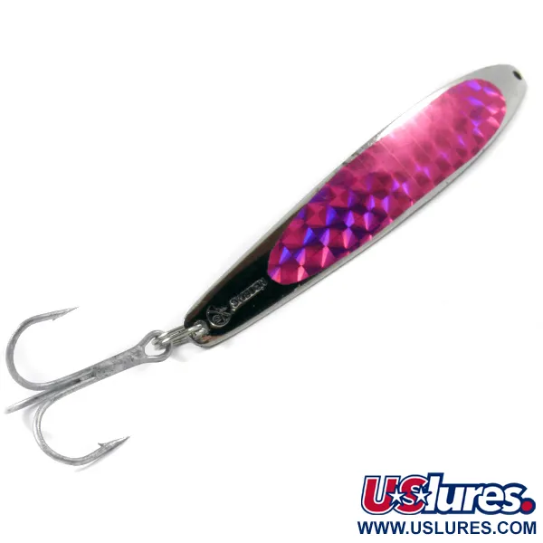  Bay de Noc Swedish Pimple, нікель/райдужний пурпур, 28 г, блесна коливалка (колебалка) #3202