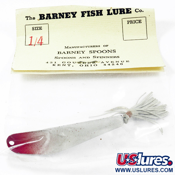 Barney Fish Lure  Незачіпляйка Barney Spoons, білий/червоний, 7 г, блесна коливалка (колебалка) #3227