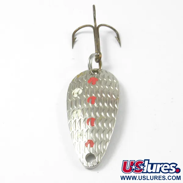  Thomas Cyclone, срібло/червоний, 4,3 г, блесна коливалка (колебалка) #3260