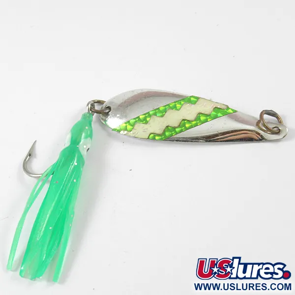 Tamiron Sporting Goods Tamiron Honeybees 1 (світиться в темряві), срібло (покриття справжнім сріблом)/Glow - світиться в ультрафіолеті, 3,5 г, блесна коливалка (колебалка) #3283