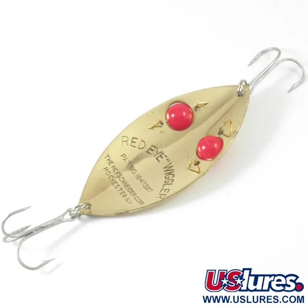 Hofschneider Red Eye Wiggler, золото/червоні очі, 25 г, блесна коливалка (колебалка) #3359