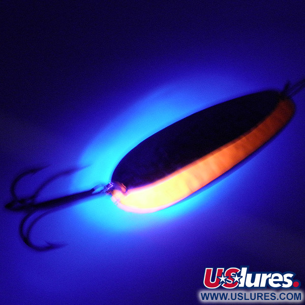  Acme​ Looter UV (світиться в ультрафіолеті), Карбоване срібло/UV смужка - світиться в ультрафіолеті, 8 г, блесна коливалка (колебалка) #3428