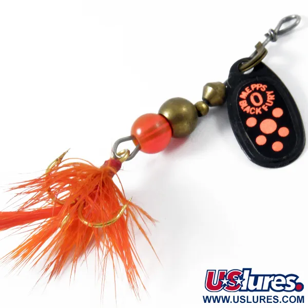  Mepps Black Fury 0 Dressed, чорний/червоний, 2,4 г, блесна коливалка (колебалка) #3452