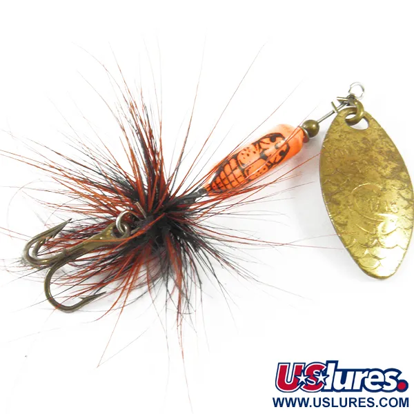 Yakima Bait Worden’s Original Rooster Tail, помаранчевий/латунь, 2,6 г, блешня оберталка (вертушка) #3470