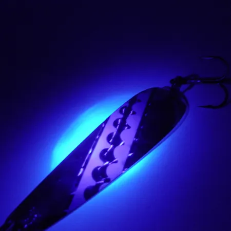 Len Thompson Northern King 28 UV (світиться в ультрафіолеті), срібло (покриття справжнім сріблом), 14 г, блесна коливалка (колебалка) #3530