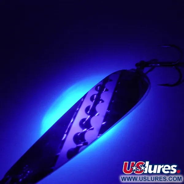 Len Thompson Northern King 28 UV (світиться в ультрафіолеті), срібло (покриття справжнім сріблом), 14 г, блесна коливалка (колебалка) #3530