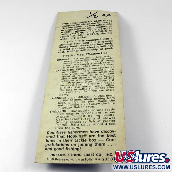  Hopkins s1, карбований нікель, 14 г, блесна коливалка (колебалка) #3534