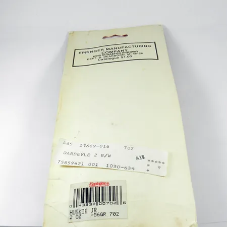 Eppinger Dardevle Huskie Junior, чорний/білий/нікель, 58 г, блесна коливалка (колебалка) #3537