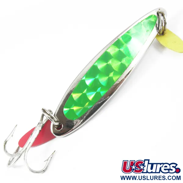  Bay de Noc Swedish Pimple, нікель/зелений, 14 г, блесна коливалка (колебалка) #3550