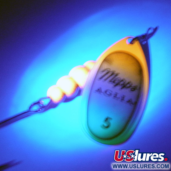  Mepps Aglia 5 Fluo UV (світиться в ультрафіолеті), Fluo UV - світиться в ультрафіолеті, 14 г, блешня оберталка (вертушка) #3568