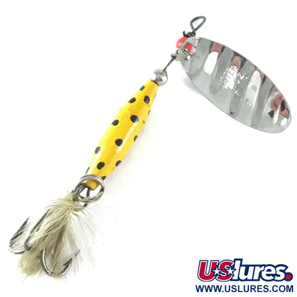  Glen Evans Shyster, нікель/жовтий, 7 г, блешня оберталка (вертушка) #3665