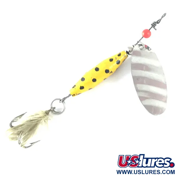  Glen Evans Shyster, нікель/жовтий, 7 г, блешня оберталка (вертушка) #3665