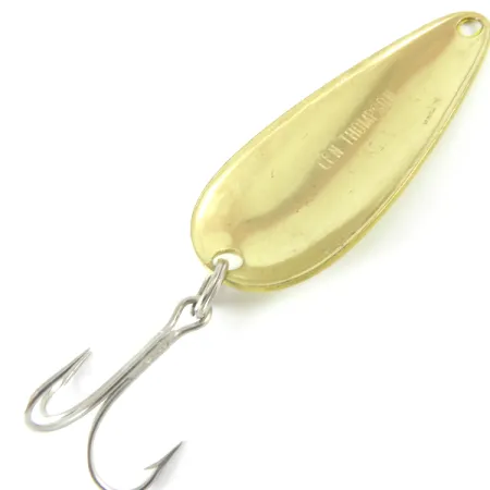 Len Thompson #1, Five of diamonds (жовтий/червоний/латунь), 21 г, блесна коливалка (колебалка) #3682