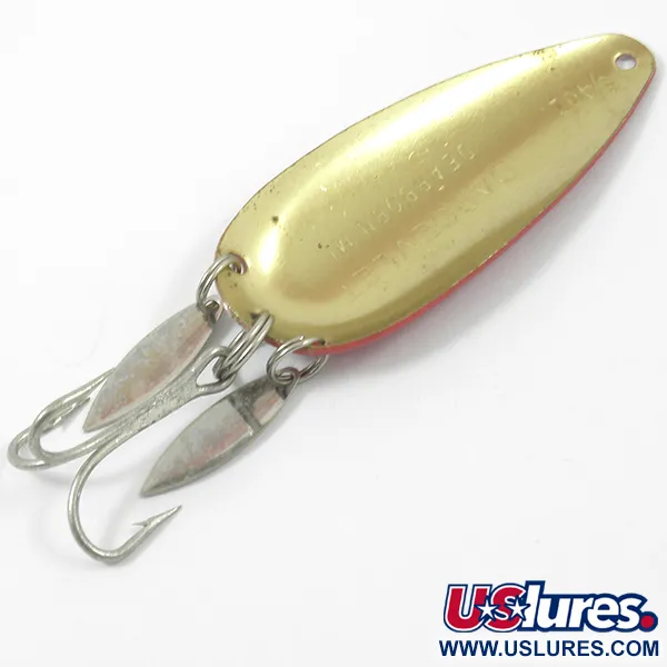 Eppinger Dardevle Dardevlet Klicker, червоний/білий/латунь, 21 г, блесна коливалка (колебалка) #3778