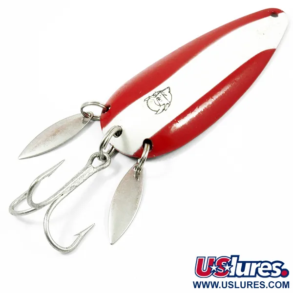 Eppinger Dardevle Dardevlet Klicker, червоний/білий/латунь, 21 г, блесна коливалка (колебалка) #3778