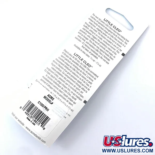 Acme Little Cleo, білий перламутр/червоний, 9,5 г, блесна коливалка (колебалка) #3800