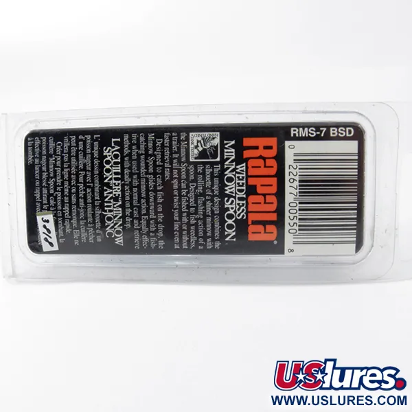  Незачіпляйка Rapala Minnow Spoon, блакитний/срібло, 15 г, блесна коливалка (колебалка) #3818