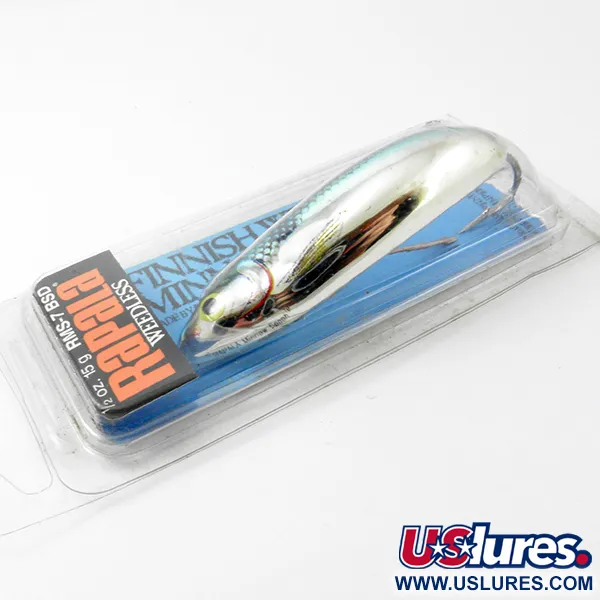  Незачіпляйка Rapala Minnow Spoon, блакитний/срібло, 15 г, блесна коливалка (колебалка) #3818
