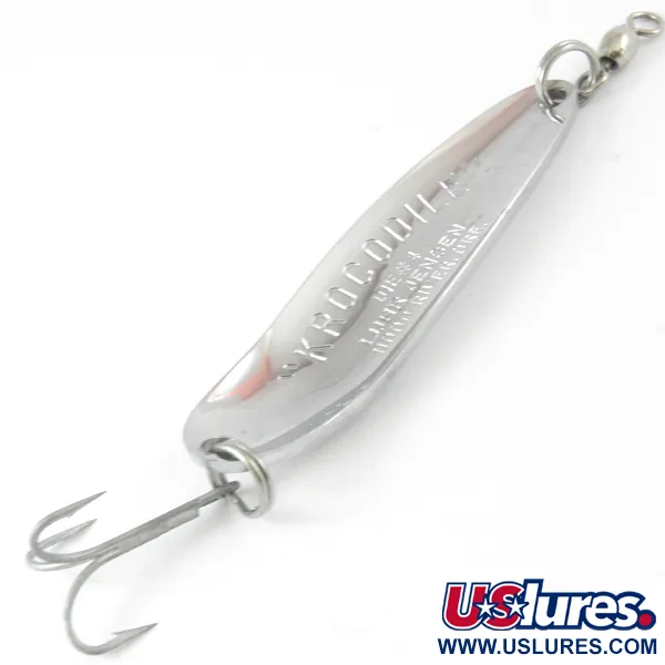 Luhr Jensen Krocodile DIE #4, нікель/голограма, 21 г, блесна коливалка (колебалка) #3867