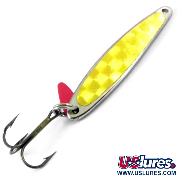  Bay de Noc Swedish Pimple, нікель/золота голограма, 7 г, блесна коливалка (колебалка) #3868