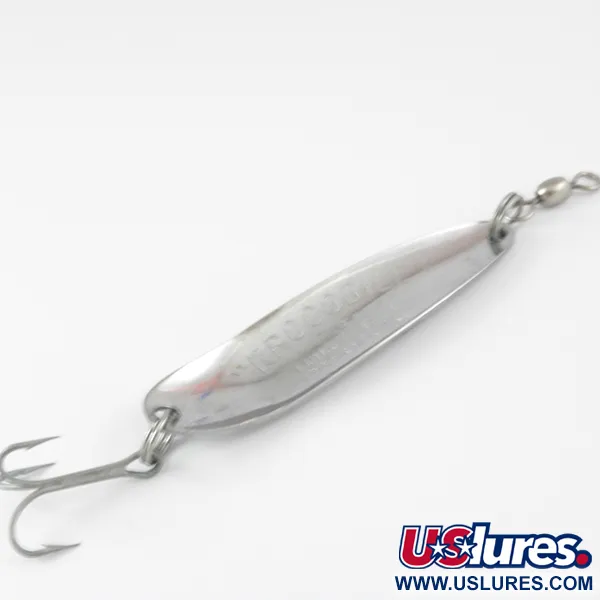 Luhr Jensen Krocodile DIE #4, карбований нікель/синій, 14 г, блесна коливалка (колебалка) #3874