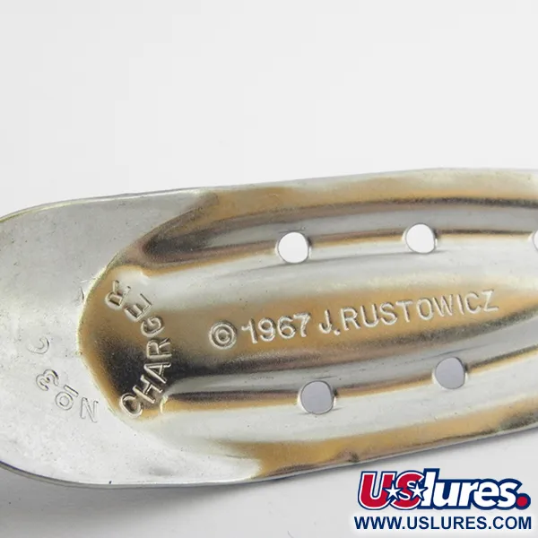 Rustowicz Charger №3, нікель/синій, 12,5 г, блесна коливалка (колебалка) #3901