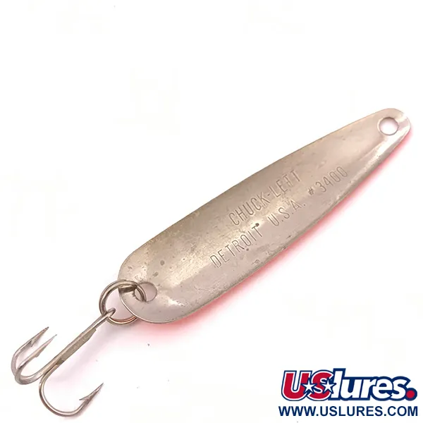 Eppinger Dardevle Chuck-Lett 3400 UV (світиться в ультрафіолеті та в темряві), білий/червоний UV GLOW, 5 г, блесна коливалка (колебалка) #4784