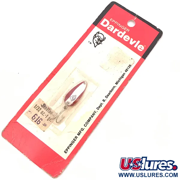 Eppinger Dardevle Skeeter, червоний/білий, 1 г, блесна коливалка (колебалка) #3912