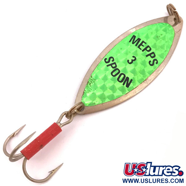  Mepps Spoon 3, нікель/зелений, 13 г, блесна коливалка (колебалка) #3921