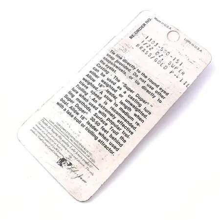 Luhr Jensen Super-Duper 500, золото/червоний, 1,4 г, блесна коливалка (колебалка) #3932