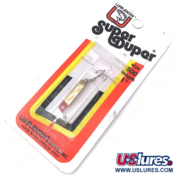 Luhr Jensen Super-Duper 500, золото/червоний, 1,4 г, блесна коливалка (колебалка) #3932