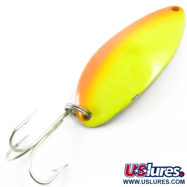Seneca Little Cleo (Hula Girl), жовтий/помаранчевий/нікель, 14 г, блесна коливалка (колебалка) #3956