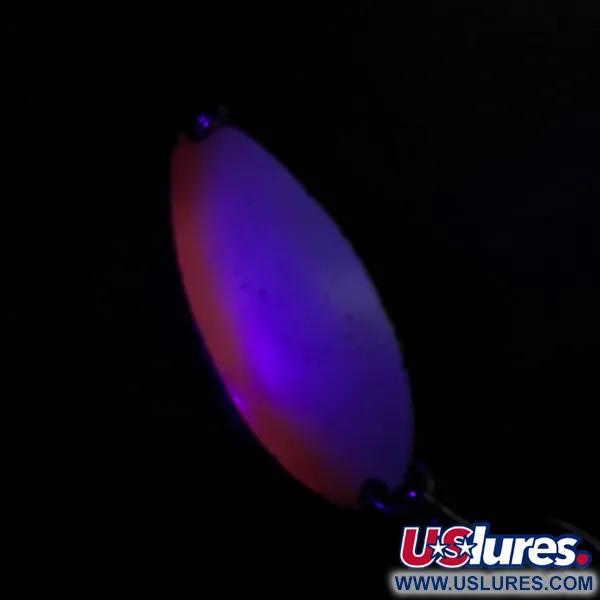 Seneca Little Cleo (Hula Girl, UV - світиться в ультрафіолеті), перламутровий білий/нікель/помаранчева смужка UV - світиться в ультрафіолеті, 14 г, блесна коливалка (колебалка) #3970