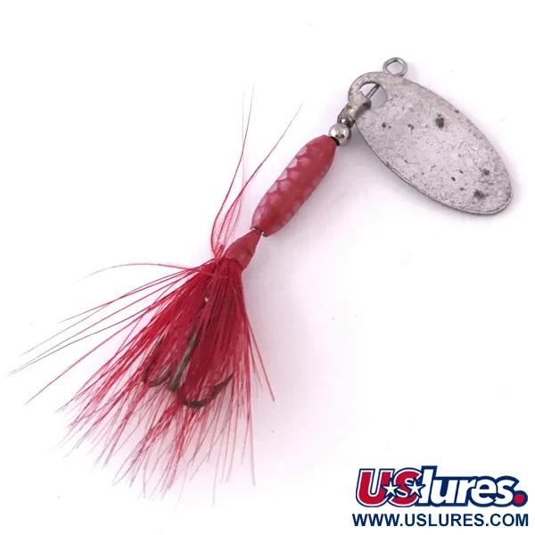Yakima Bait Worden’s Original Rooster Tail 0, нікель/червоний, 1,77 г, блешня оберталка (вертушка) #3991