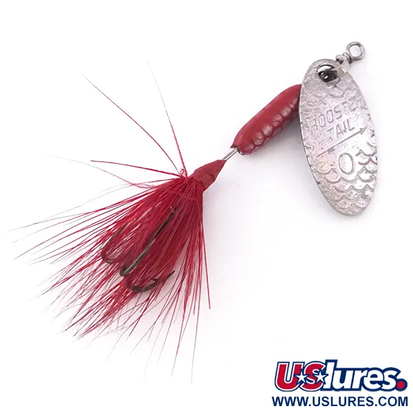 Yakima Bait Worden’s Original Rooster Tail 0, нікель/червоний, 1,77 г, блешня оберталка (вертушка) #3991