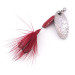 Yakima Bait Worden’s Original Rooster Tail 0, нікель/червоний, 1,77 г, блешня оберталка (вертушка) #3991
