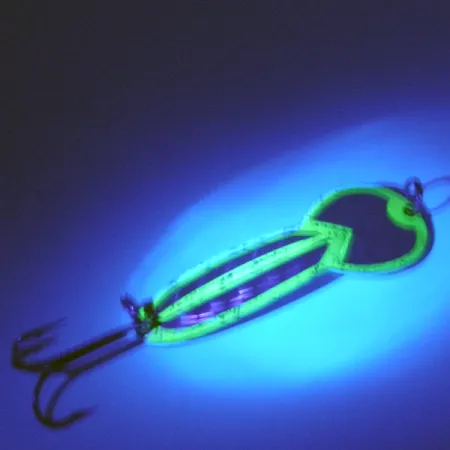 Glen Evans Loco 3 UV (світиться в ультрафіолеті), нікель/жовтий/голограма UV - світиться в ультрафіолеті, 17 г, блесна коливалка (колебалка) #4000