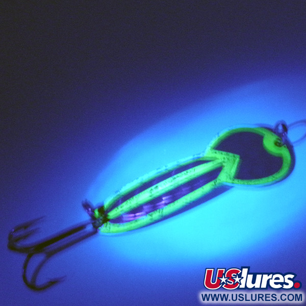 Glen Evans Loco 3 UV (світиться в ультрафіолеті), нікель/жовтий/голограма UV - світиться в ультрафіолеті, 17 г, блесна коливалка (колебалка) #4000