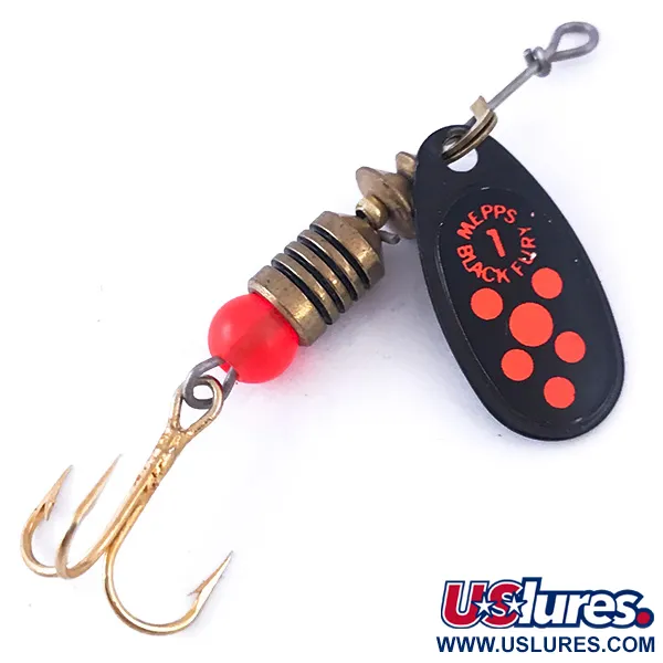  Mepps Black Fury 1, чорний/червоний, 3,6 г, блешня оберталка (вертушка) #4051