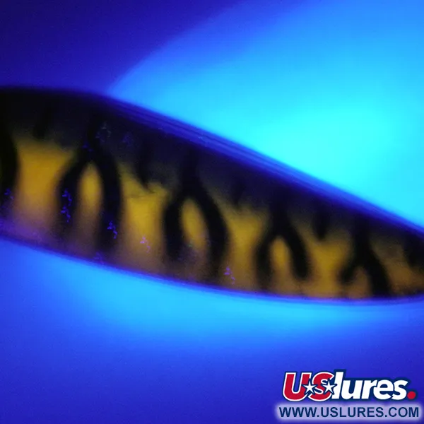 Boss Lures Boss Spoon, золотий Tiger UV - світиться в ультрафіолеті, 19 г, блесна коливалка (колебалка) #4070